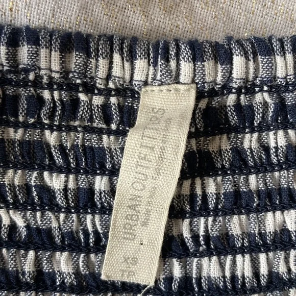 Urban Outfitters navy gingham dress key hole front tie Size XS - Picture 7 of 11